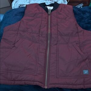 Vintage Burgundy Quilted Jacket